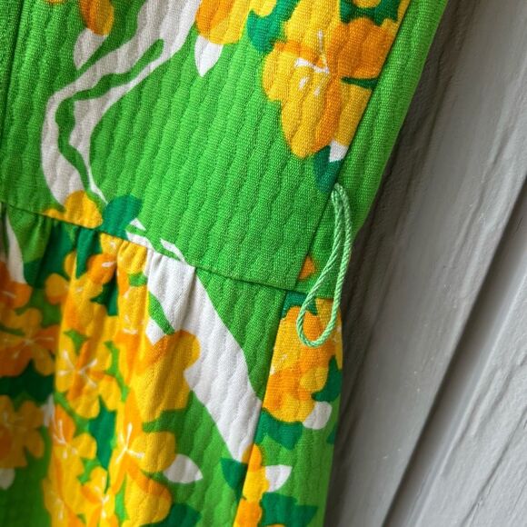 Vintage 1960s Malia Honolulu Hawaiian Fit and Flare Floral Dress – XS/S - Picture 11 of 16